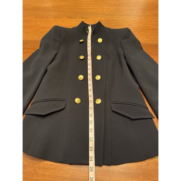 Size 4 Brooks Brothers Italy Tolley 1900 Double Breasted Jacket Gold Logo Button - Picture 9 of 12